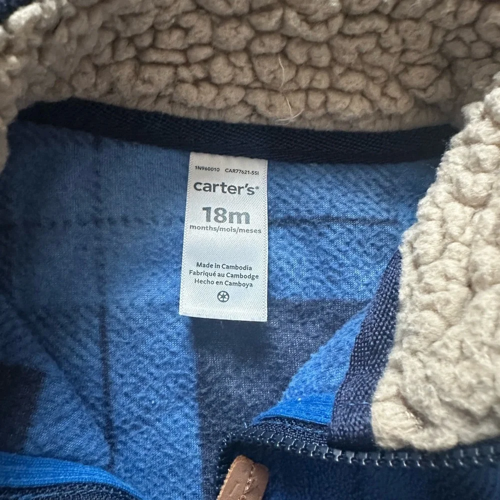 Preloved kids Blue Plaid Vest